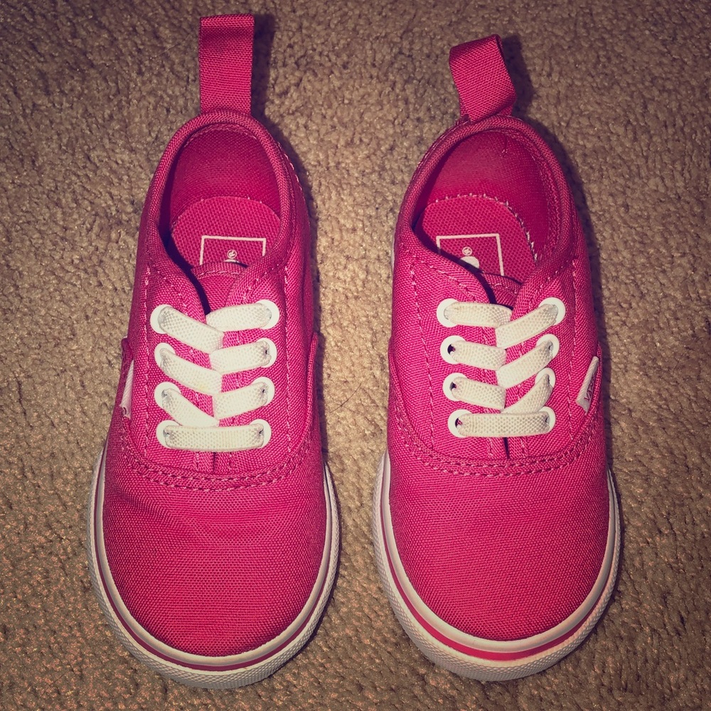 Vans Low Top Pink Sneakers, Size 7c